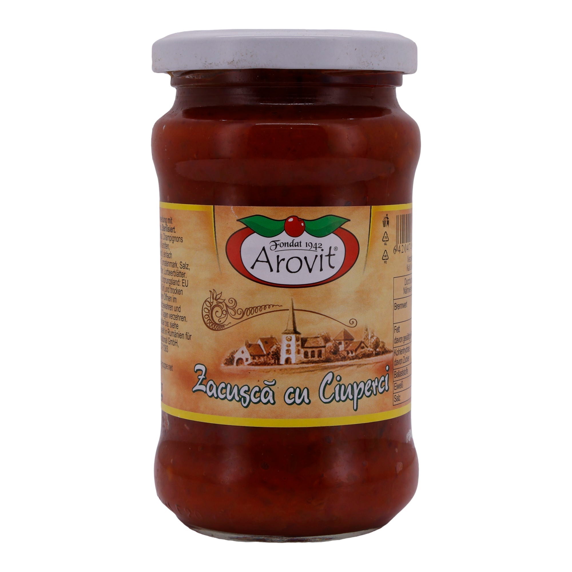 Gemüsezubereitung Zacuscă | Zacuscă cu Ciuperci | Traditionelle Zubereitung mit Champignons | 300 g AROVIT